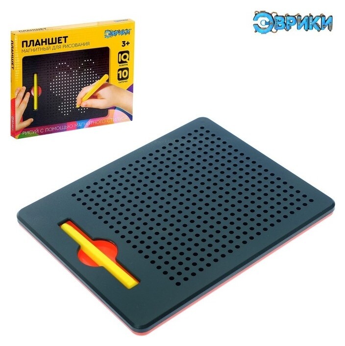 Планшет магнитный для рисования 380 отверстий 3+  Эврики