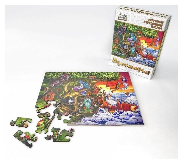 Страна сказок Фигурный деревянный пазл Лукоморье