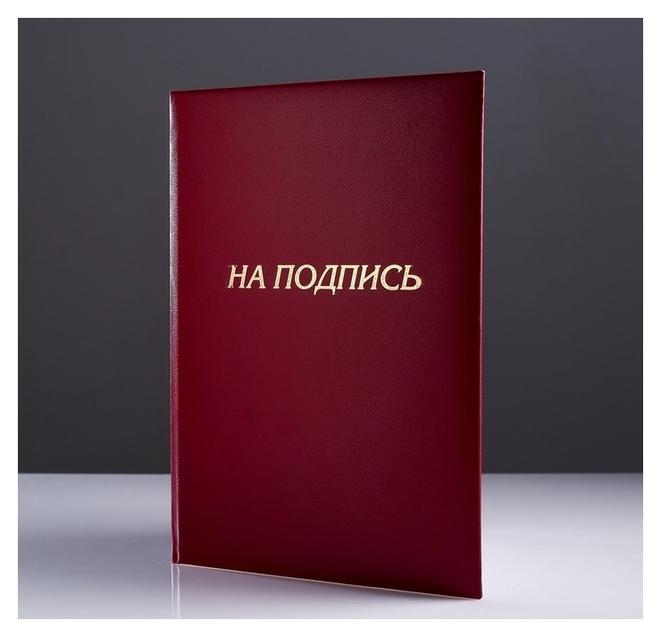 

Папка адресная "На подпись" бумвинил, мягкая, бордовый, А4