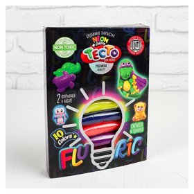 Набор креативного творчества Воздушный пластилин, светящийся в темноте 10 цветов Fluoric Danko toys