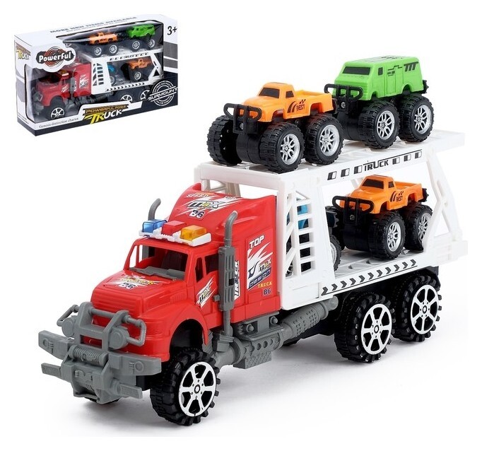 Грузовик инерционный «Перевозчик» с 4 машинами  