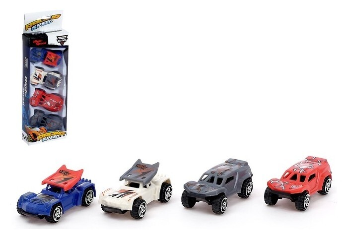 Набор машин «Рейсер» 4 шт  