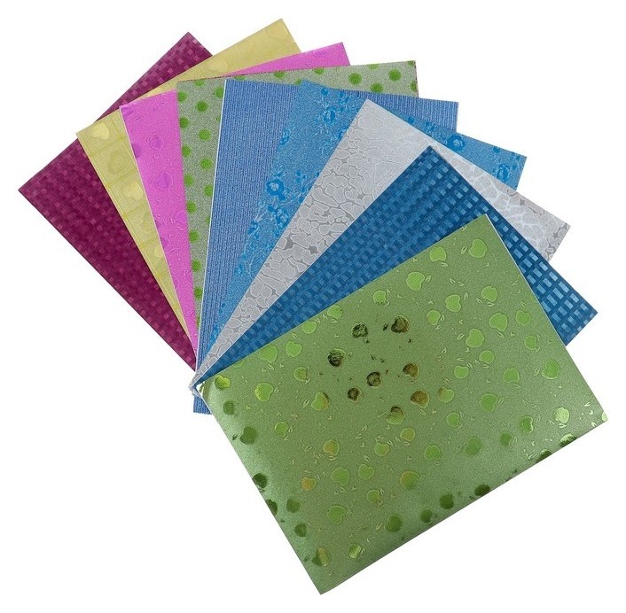 

Бумага цветная, формат А4, 10 листов, 10 цветов, самоклеящаяся, с рисунком, плотность 70 г/м3, 11 мкр, Разноцветный