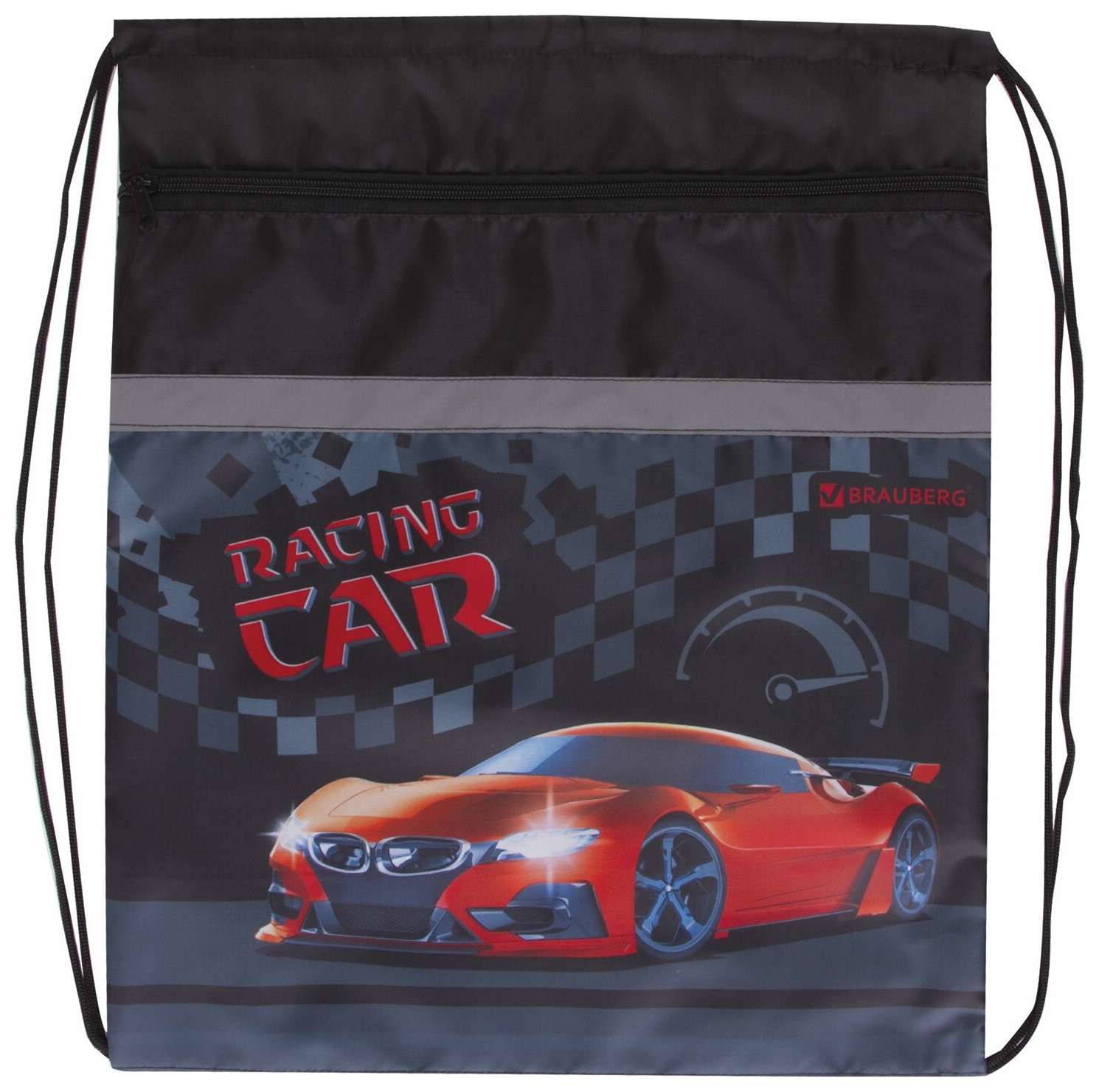 

Сумка для обуви плотная Racing car, Черный