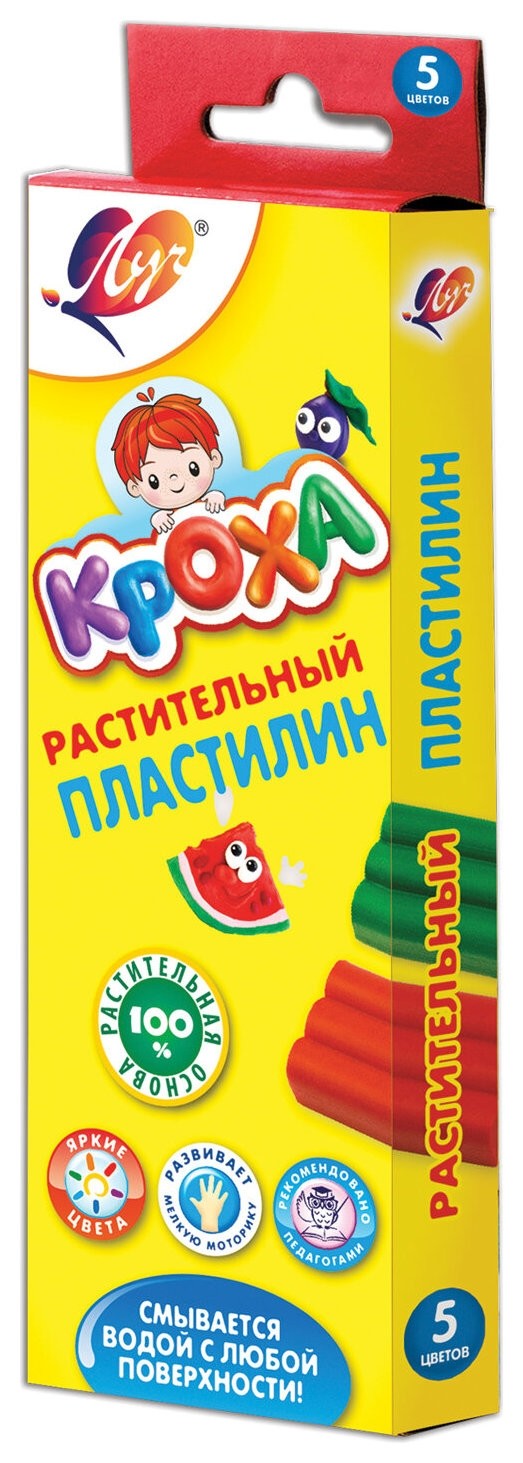 

Пластилин растительный 5 цветов