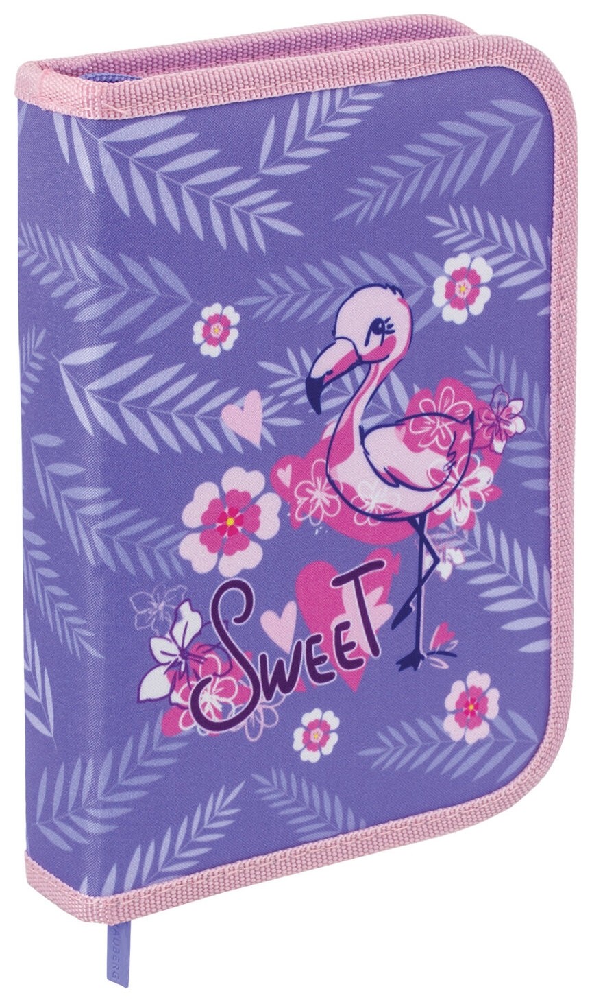 

Пенал без наполнения 1 отделение, ткань, 20х14 см, "Flamingo"