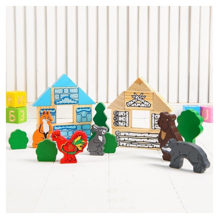 Конструктор Сказки Зайкина избушка 24 элемента  Томик