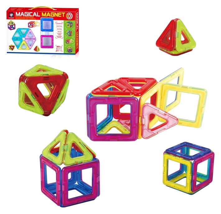 Конструктор магнитный Магический магнит 20 деталей  Xinbida