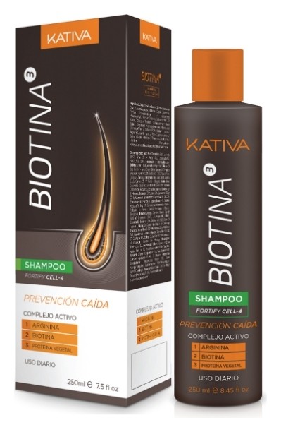 Шампунь против выпадения волос с биотином Kativa