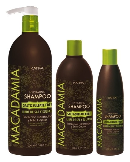 Шампунь для нормальных и поврежденных волос интенсивный увлажняющий Kativa Macadamia