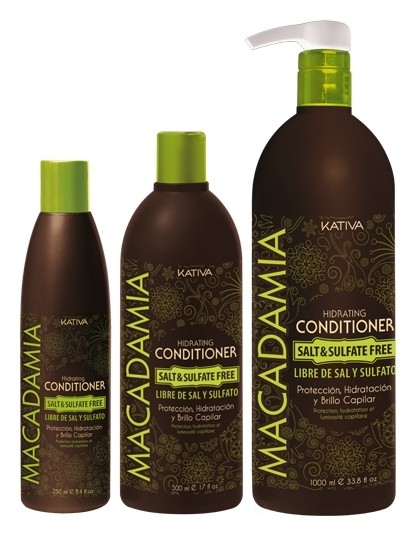 Кондиционер для нормальных и поврежденных волос интенсивный увлажняющий Kativa Macadamia