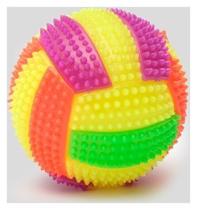 Мяч для собак светящийся с пищалкой "Водное поло", 7 см, микс цветов Пижон