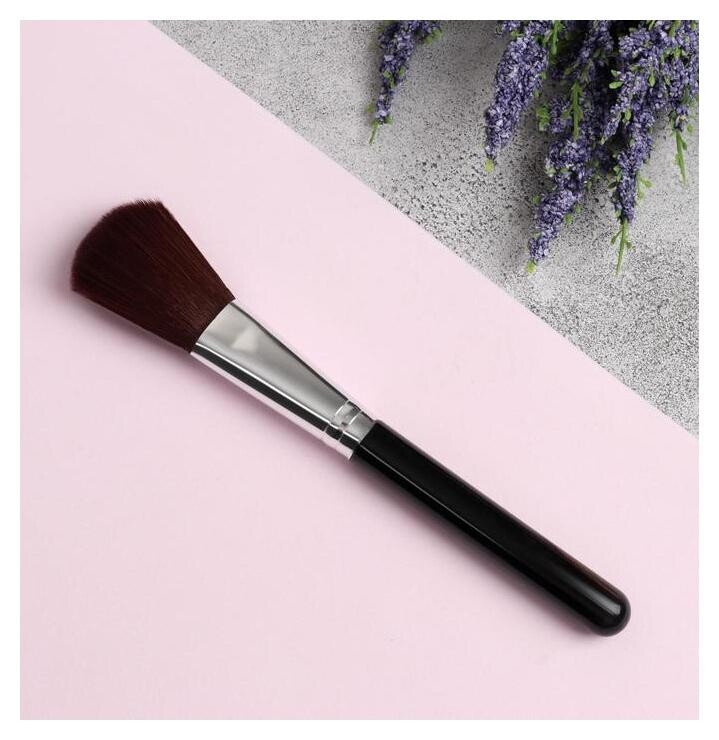 Кисть для макияжа, 15 см, цвет чёрный отзывы