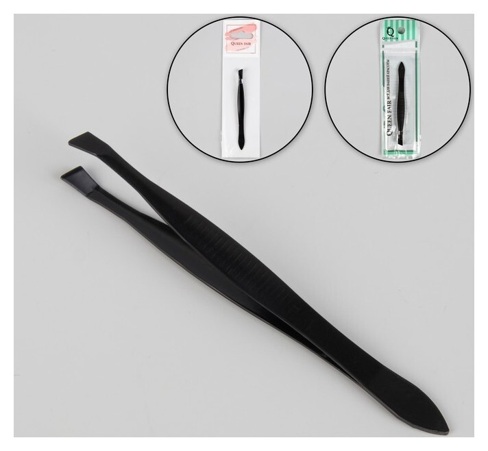 Пинцет скошенный, узкий, 8,5 см, цвет чёрный отзывы