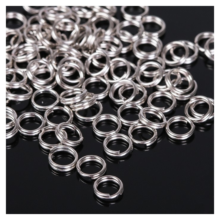 

Кольцо соединительное двойное ,6мм (набор 50 гр, ±510 шт) СМ-1025, цвет серебро, Серебристый