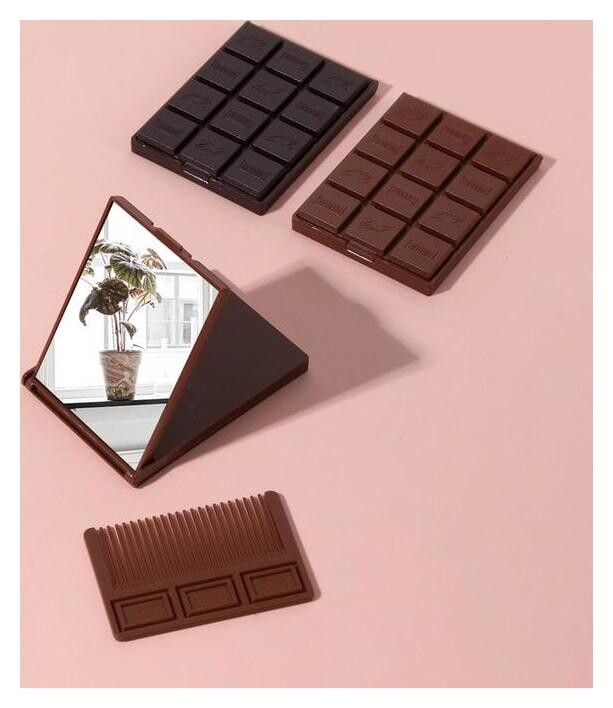 Зеркало складное Шоколадное чудо, с расчёской, цвет коричневый  Queen Fair