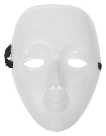 Карнавальная маска пластик «Лицо», цвет белый отзывы