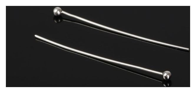 

Штифт с шариком СМ-1103-13, 3 см, 50 гр (±708 шт), цвет серебро, Серебристый