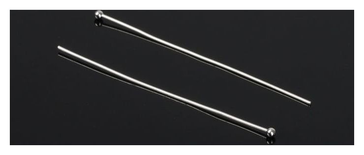 

Штифт с шариком СМ-1103-10, 5 см, 50 гр (±465 шт), цвет серебро, Серебристый