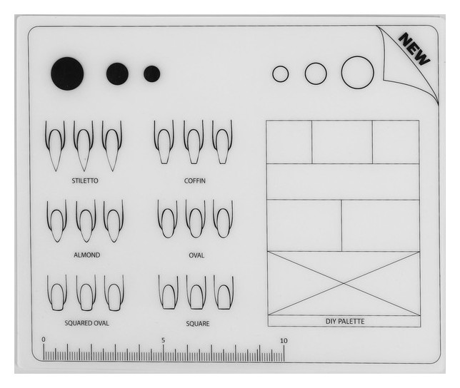 

Коврик для маникюра, силиконовый, 15 × 18 см, Белый