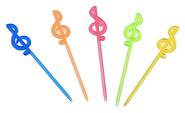 

Шпажки для канапе «Нота», набор 24 шт., Микс