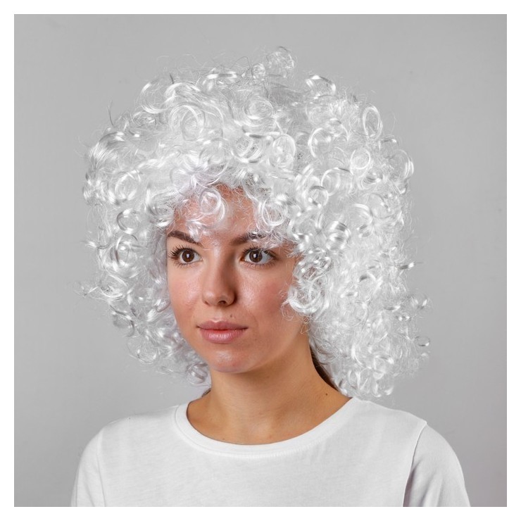 Карнавальный парик «Объём», цвет белый, 120 г