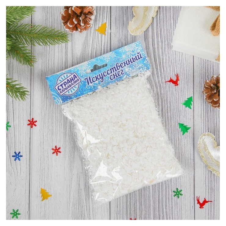 

Искусственный снег, 50 г, цвет белый