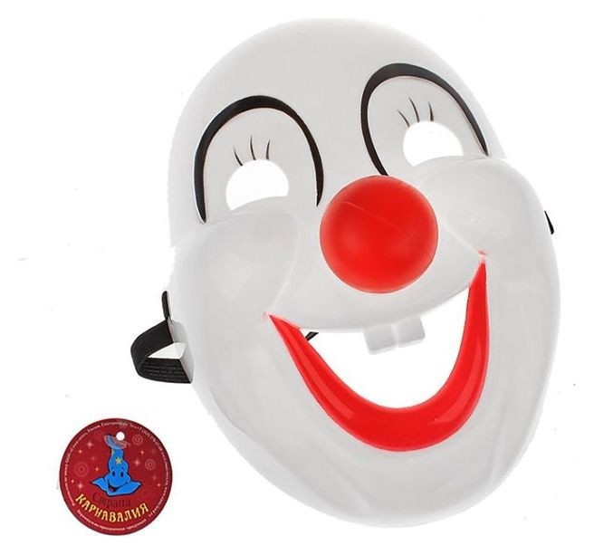 Карнавальная маска Клоун с красным носом