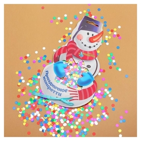 Конфетти «Снеговик» кругляши цветные 14 гр Страна Карнавалия