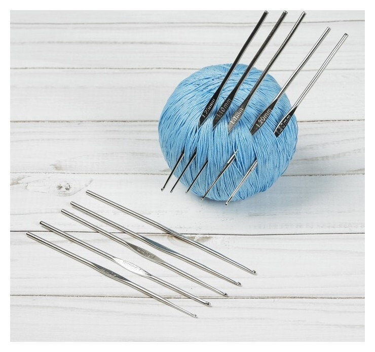 Набор крючков для вязания, d = 1-1,9 мм, 13,5 см, 10 шт Арт узор