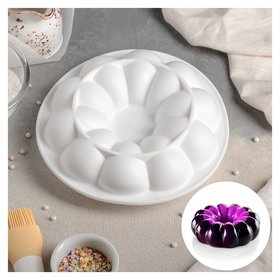 Форма для муссовых десертов и выпечки «Цветок», 21×7 см, цвет белый Доляна