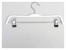 Вешалка-плечики для одежды с зажимами, размер 40-44, цвет белый Доляна