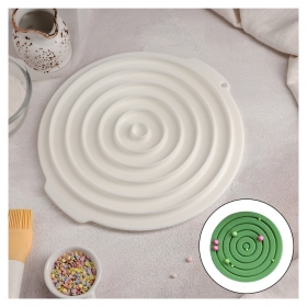 Форма для муссовых десертов и выпечки «Слои», 27×25,5 см, цвет белый Доляна