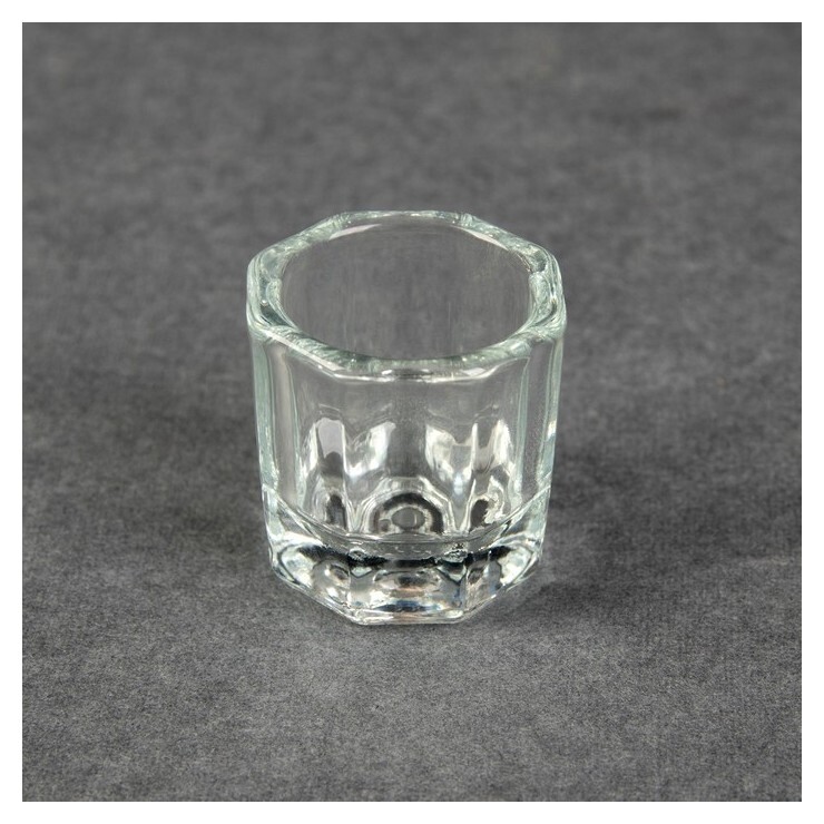 Стаканчик для маникюра, стеклянный, цвет прозрачный  Queen Fair