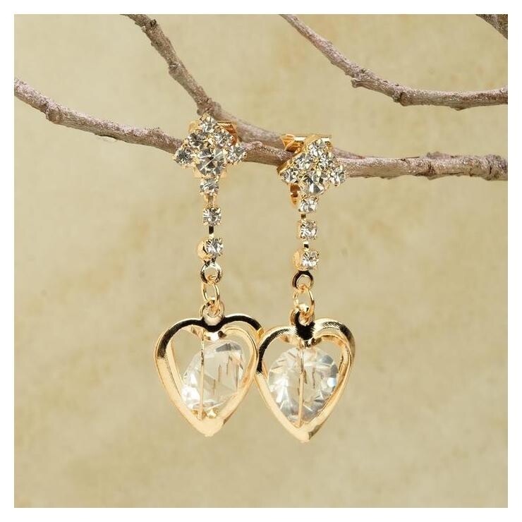 Клипсы "Грация" сердце объёмное отзывы