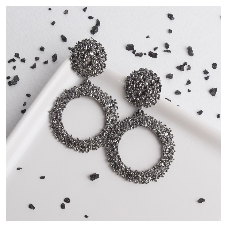 

Серьги металл "Карибы", цвет серый