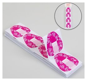 Формы для ногтей широкие, 100 шт, цвет розовый Queen Fair