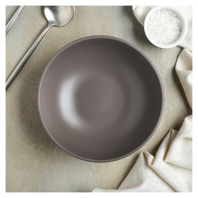 Тарелка суповая «Пастель» 700 мл, 18×5 см, цвет коричневый Доляна
