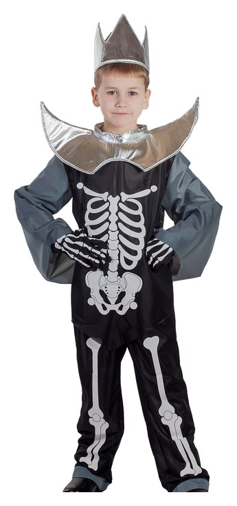 Карнавальный костюм «Кощей бессмертный», головной убор, костюм, плащ, р. 30, рост 122 см