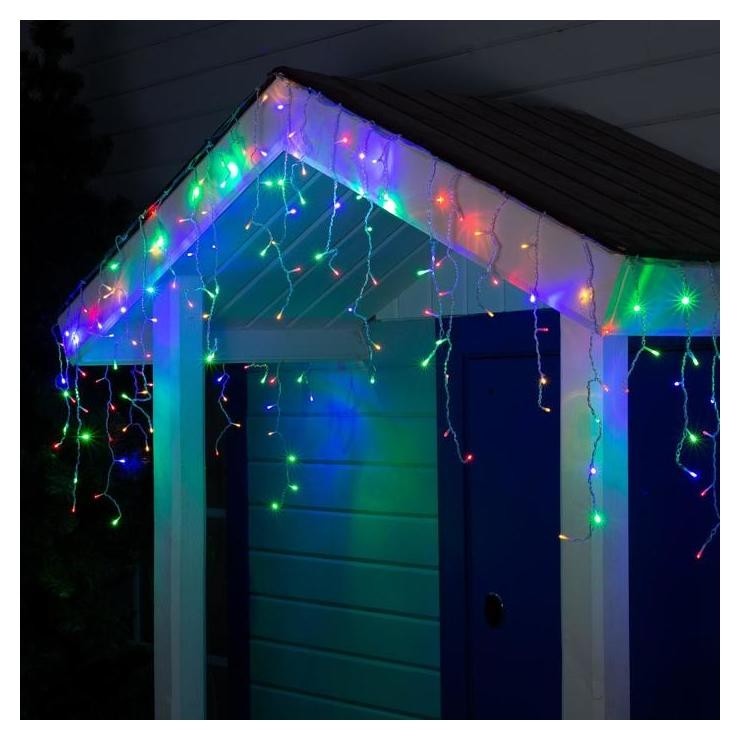 

Гирлянда Бахрома 3 х 0.6 м, прозрачная нить, свечение мульти, 160 Led