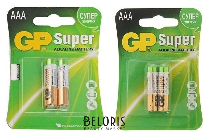 Батарейка алкалиновая GP Super, Aaa, Lr03-2bl, 1.5в, блистер, 2 шт. GР