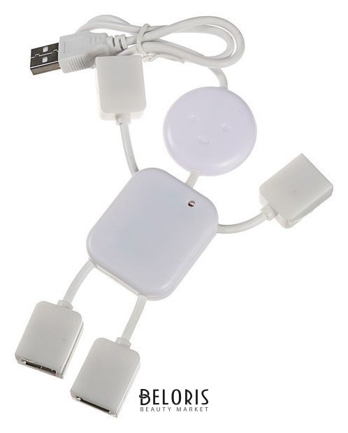 Разветвитель USB (Hub) Человечек, 4 порта USB 2.0, шнур 41см LuazON Home
