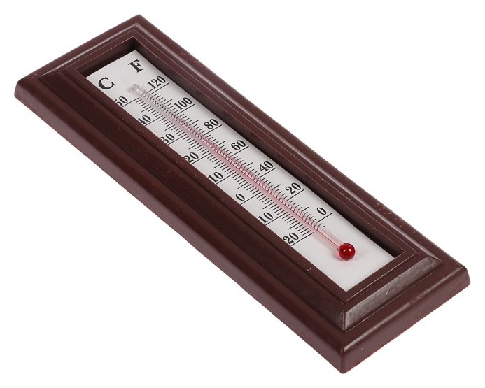 Термометр Luazon, комнатный, пластик, коричневый
