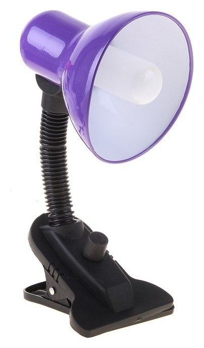 

Настольная лампа на прищепке Purple, фиолетовая