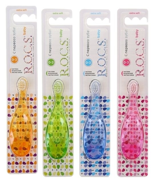 Зубная щетка Baby для детей от 0 до 3 лет  R.O.C.S.