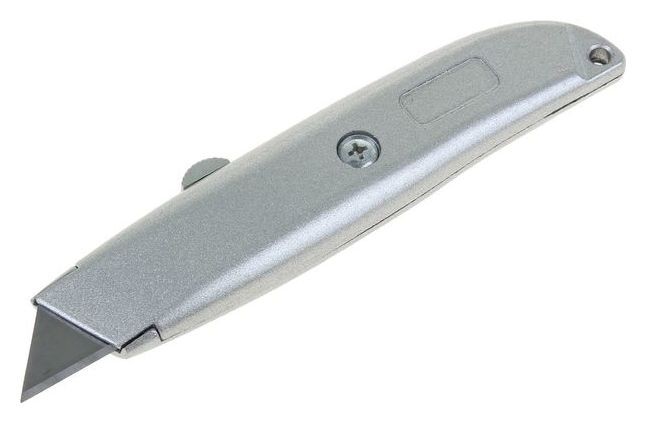 

Нож универсальный Tundra, металлический корпус, трапециевидное лезвие, 19 мм