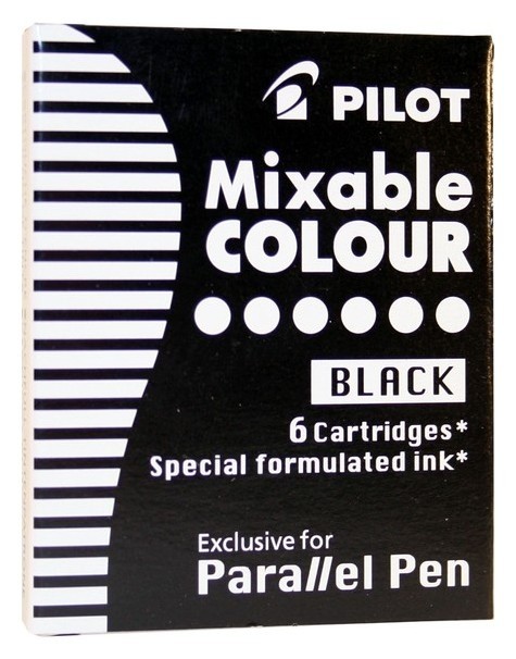 Картридж чернильный Pilot, набор 6 штук для Parallel Pen (Каллиграфия), чёрный