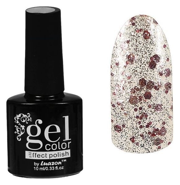 Тон 6602-34 Серебристо-розовый блестки Luazon