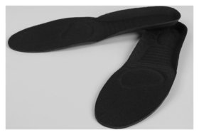 Стельки для обуви, универсальные, спортивные, 34-46 р-р, пара, цвет чёрный Onlitop