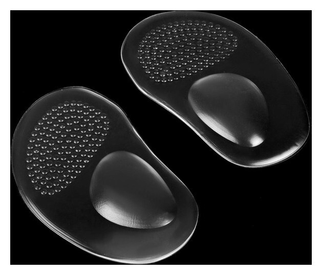 Полустельки для обуви, с протектором, на клеевой основе, силиконовые, пара, цвет прозрачный  Onlitop